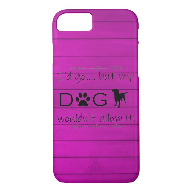 My Dog Wouldn't Allow It iPhone Case - Purple (Back)