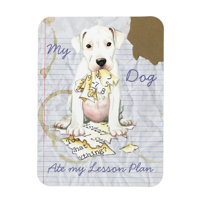 My Dogo Ate My Lesson Plan Magnet (Vertical)