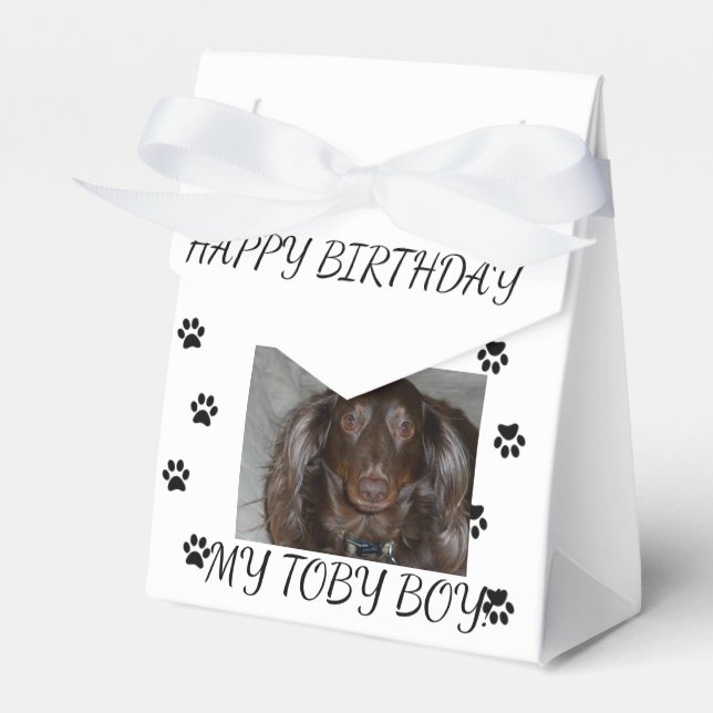 My Dog's Birthday Favour Box (Front Side)