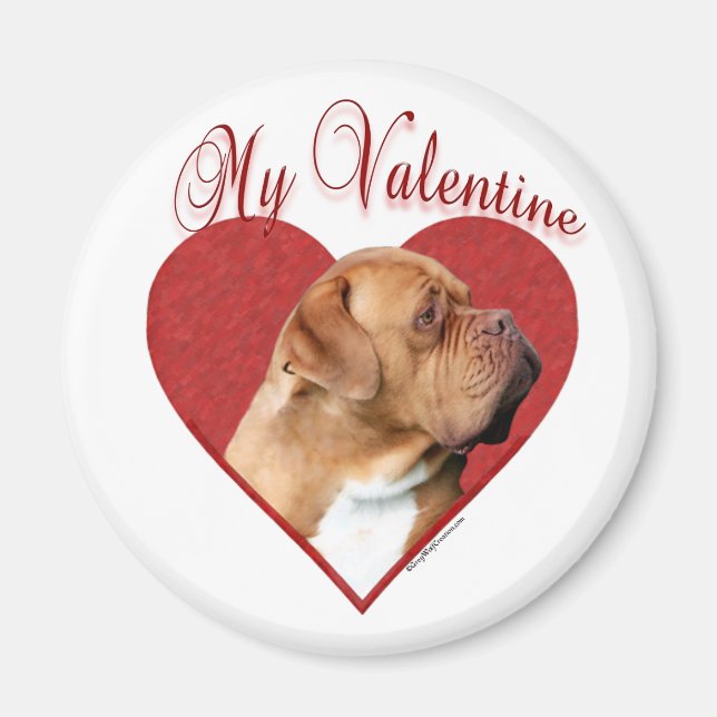 My Dogue de Bordeaux Valentine Magnet (Front)