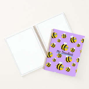 My Doodles, Customisable Cute Bee Notebook