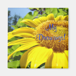 My Drawings! magnets Yellow Sunflower Garden