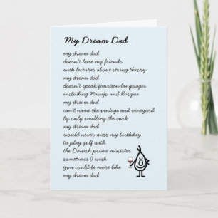 My Dream Dad A Funny Father's Day Poem Card