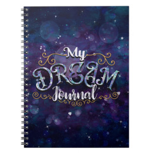 My Dream Journal Indigo Violet Hearts  & Stars