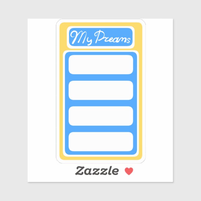 My dreams planner sticker scrapbook modern Ukraine (Sheet)