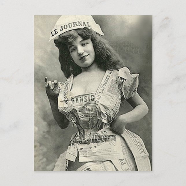 My Dress is the Newspaper Postcard (Front)
