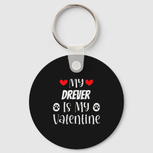 My Drever Is My Valentine Cute Valentines Day  Key Ring