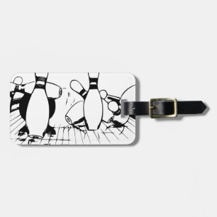 My drinking team has a bowling problem luggage tag