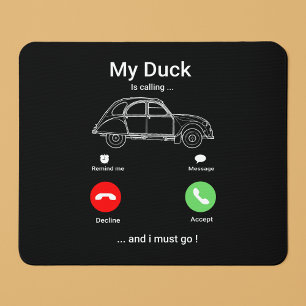 My Duck Is Calling   Funny 2CV Oldtimer Smartphone Mouse Mat