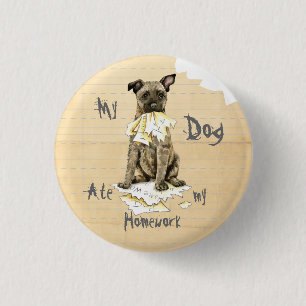 My Dutch Shepherd Ate My Homework 3 Cm Round Badge