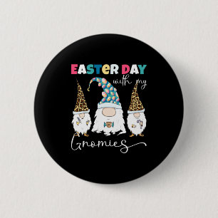 My Easter Day Gnomies Gnomes Leopard 6 Cm Round Badge