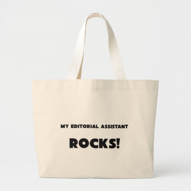 MY Editorial Assistant ROCKS! Large Tote Bag (Front)