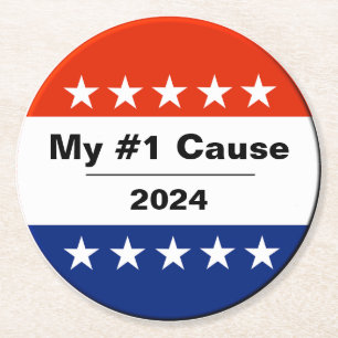 My Election Issue 2024 Round Paper Coaster