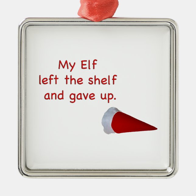 My Elf left the shelf and gave up Metal Tree Decoration (Front)