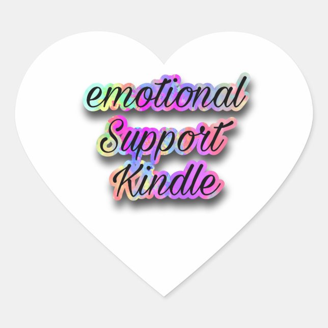  my emotional support kindle heart sticker (Front)