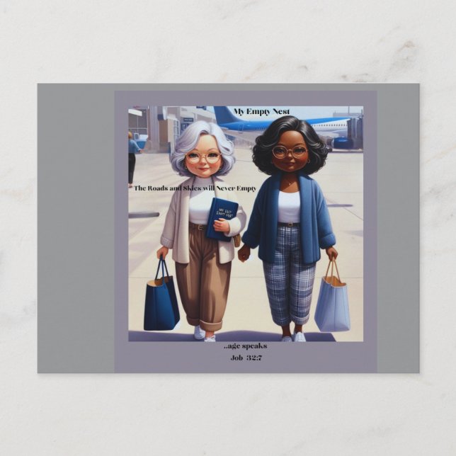 My Empty Nest Notecard Postcard (Front)