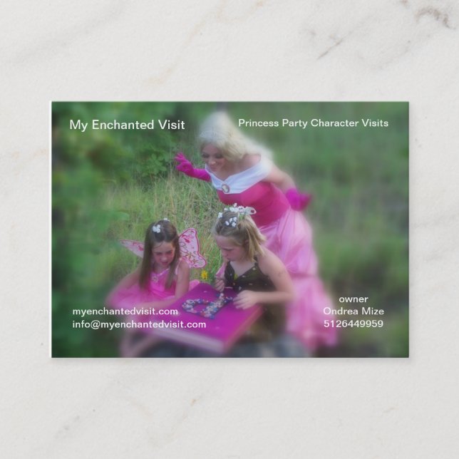 My Enchanted Visit Business Card (Front)