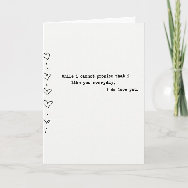 My Enduring Love Card (Front)