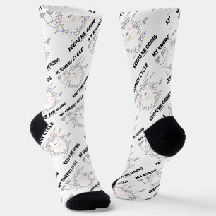 My Energy Cycle Keeps Me Going Krebs Cycle Humour Socks
