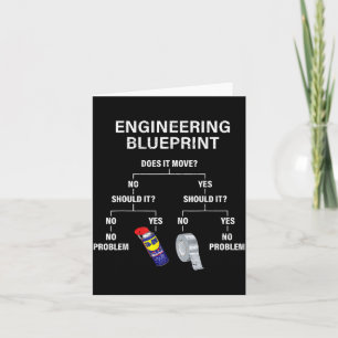My Engineering Blueprint - Funny Engineer  Card