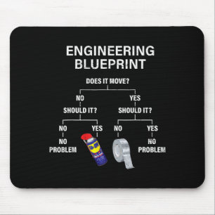 My Engineering Blueprint - Funny Engineer  Mouse Mat