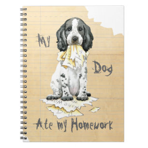 My English Cocker Ate My Homework Notebook