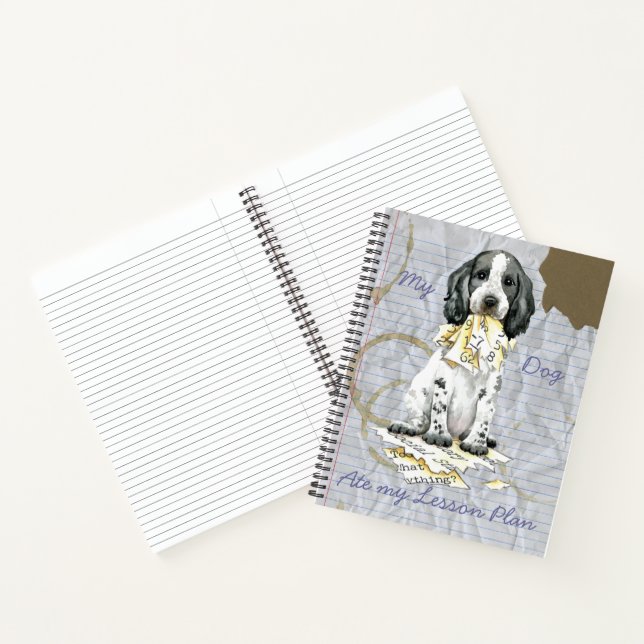 My English Cocker Ate My Lesson Plan Notebook (Inside)