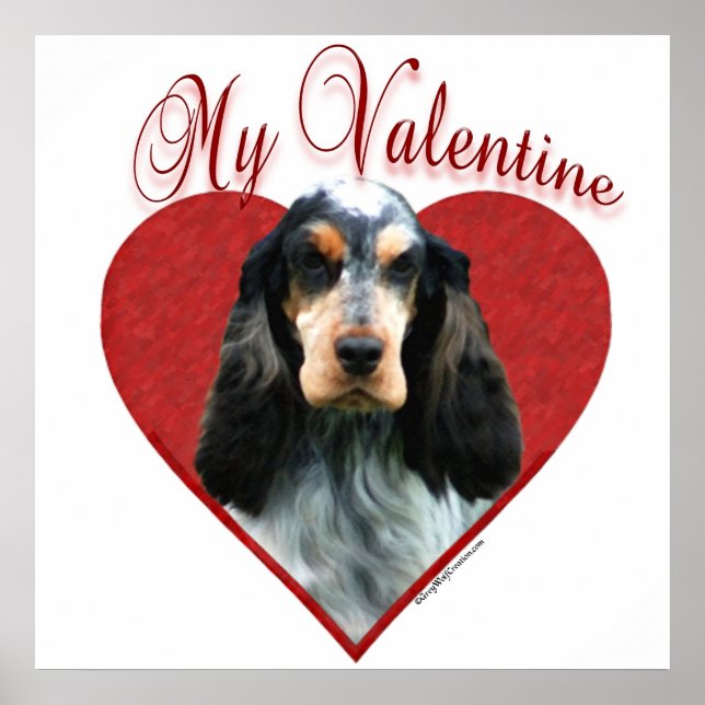 My English Cocker Spaniel Valentine Poster (Front)