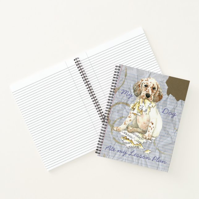 My English Setter Ate my Lesson Plan Notebook (Inside)