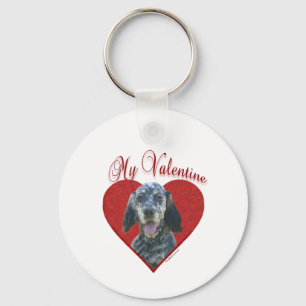 My English Setter Valentine Key Ring