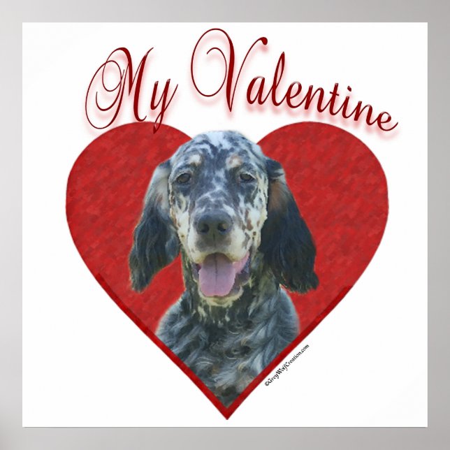 My English Setter Valentine Poster (Front)