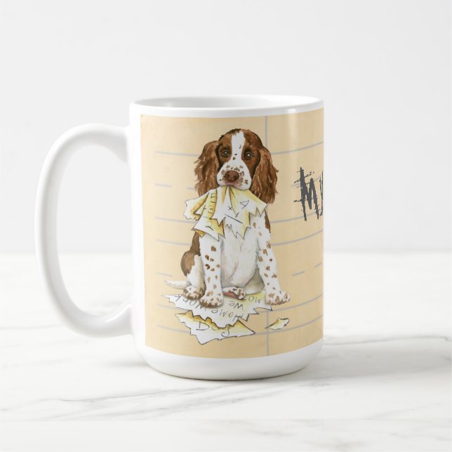 My English Springer Ate My Homework Coffee Mug (Left)