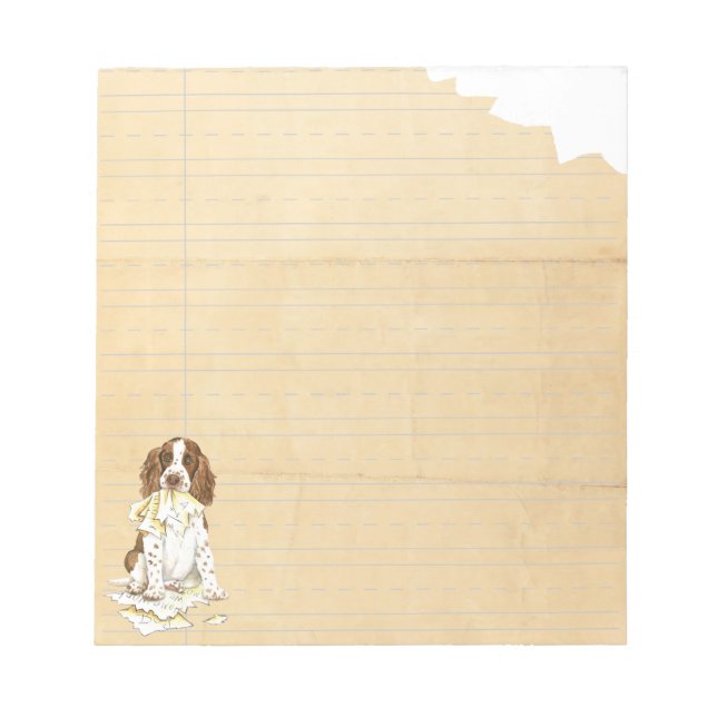 My English Springer Spaniel Ate My Homework Notepad (Front)