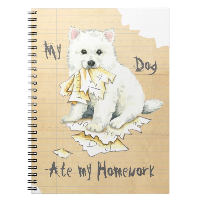 My Eskie Ate My Homework Notebook (Front)