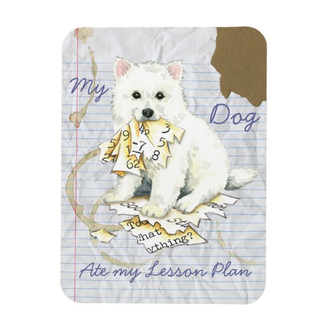 My Eskie Ate My Lesson Plan Magnet (Vertical)