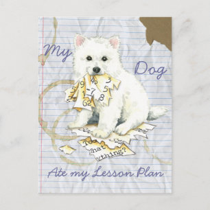 My Eskie Ate My Lesson Plan Postcard
