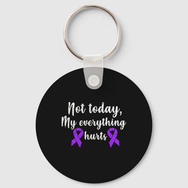 My Everything Hurts Fibro Chronic Pain Grunge  Key Ring (Front)