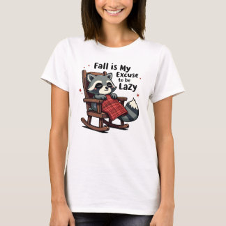 My Excuse to Be Lazy - Racoon in Rocking Chair T-Shirt