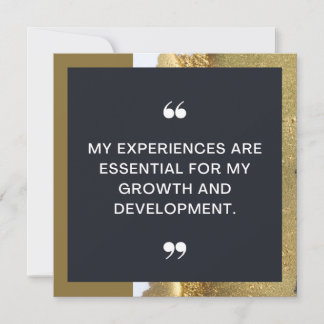 My Experiences Positive Affirmation Card