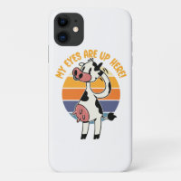 My Eyes are up Here! - Funny Cow Udders Graphic