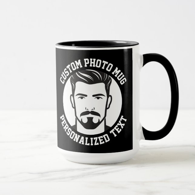 My Face on a BLACK Large Custom Combo Mug (Right)