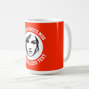 My Face on a BRIGHT RED Large Custom Mug
