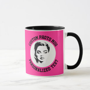 My Face on a Custom Combo Mug STRAWBERRY PINK