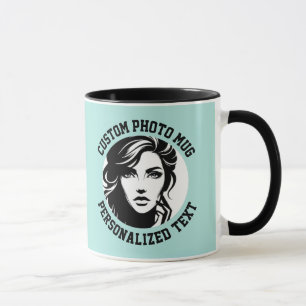 My Face on a Custom Combo Mug TURQUOISE GREEN