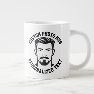 My Face on a Custom Giant Mug COLLEGE Text