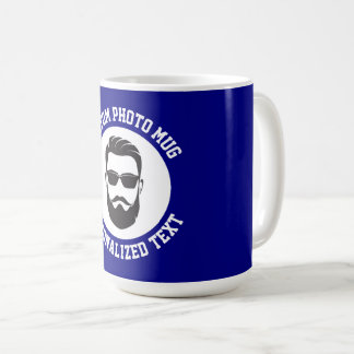 My Face on a NAVY BLUE Large Custom Mug