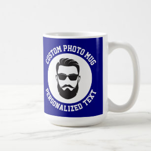 My Face on a NAVY BLUE Large Custom Mug