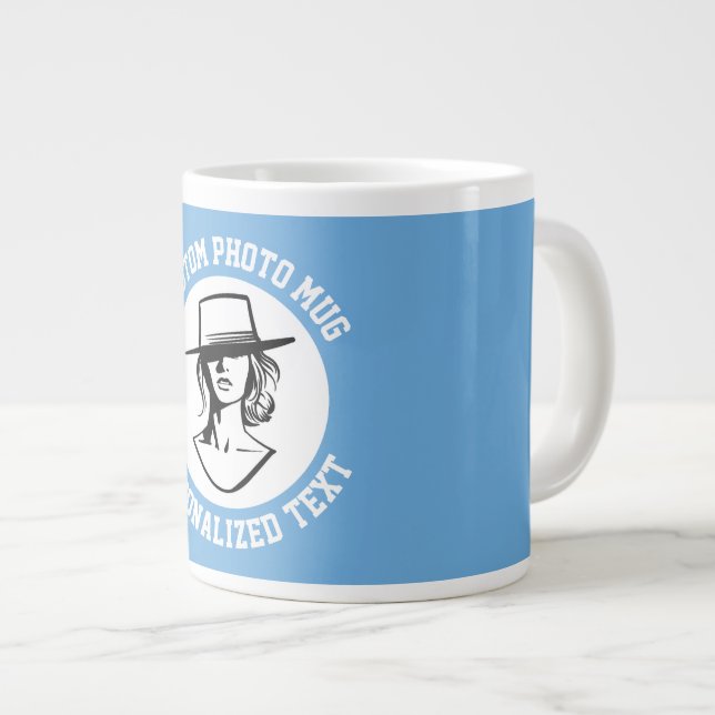 My Face on a POWDER BLUE Custom Giant Mug (Front Right)