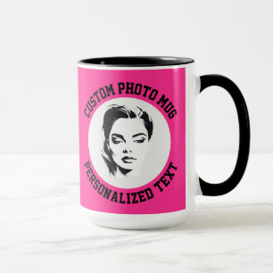 My Face on a STRAWBERRY PINK Large Custom Combo Mug
