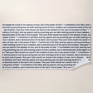 My Faith Is In The Power of GOD - 1 Cor. 2 (KJV) Beach Towel